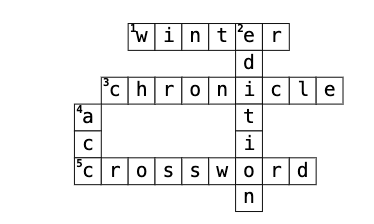 ACC Chronicle Winter Edition Crossword Puzzle