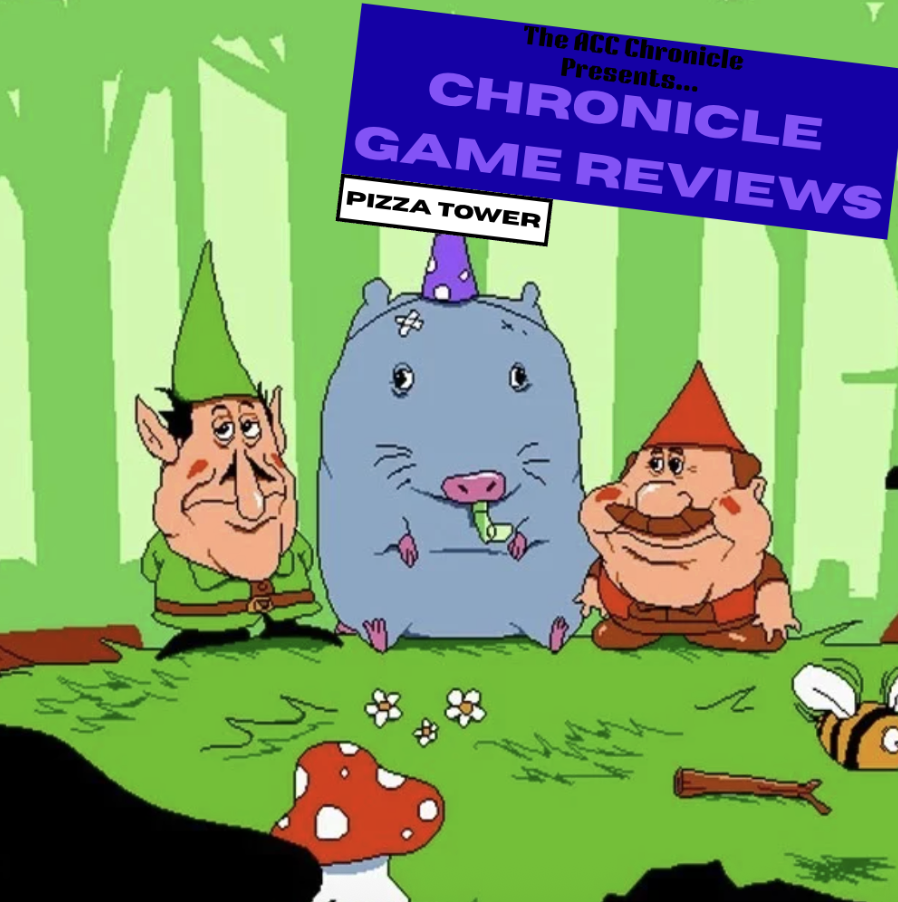 Title card for the level “Gnome Forest” in Pizza Tower.